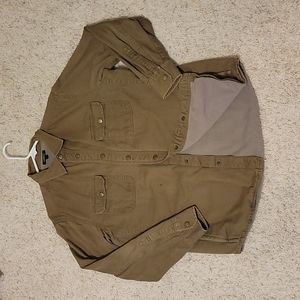 Medium, Croft & Barrow, tan, fleece-lined jacket.